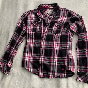 Pink & Black Plaid Flannel